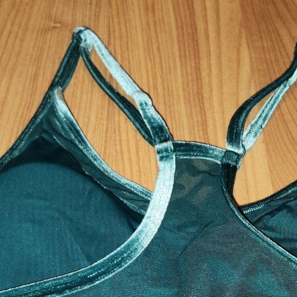 PINK ULTIMATE LIGHTLY-LINED VELVET SPORTS BRA Victorias Secret Teal Blue - Picture 5 of 7